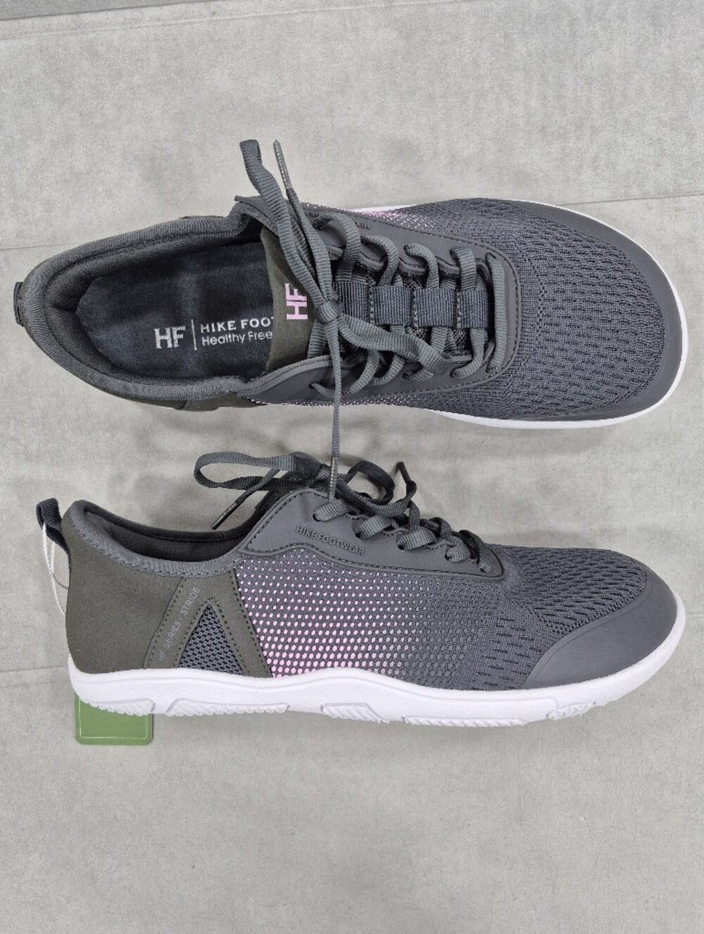 Hike Footwear barefoot sneakers women's 11/11.5 men's 9/9.5 gray pink mesh